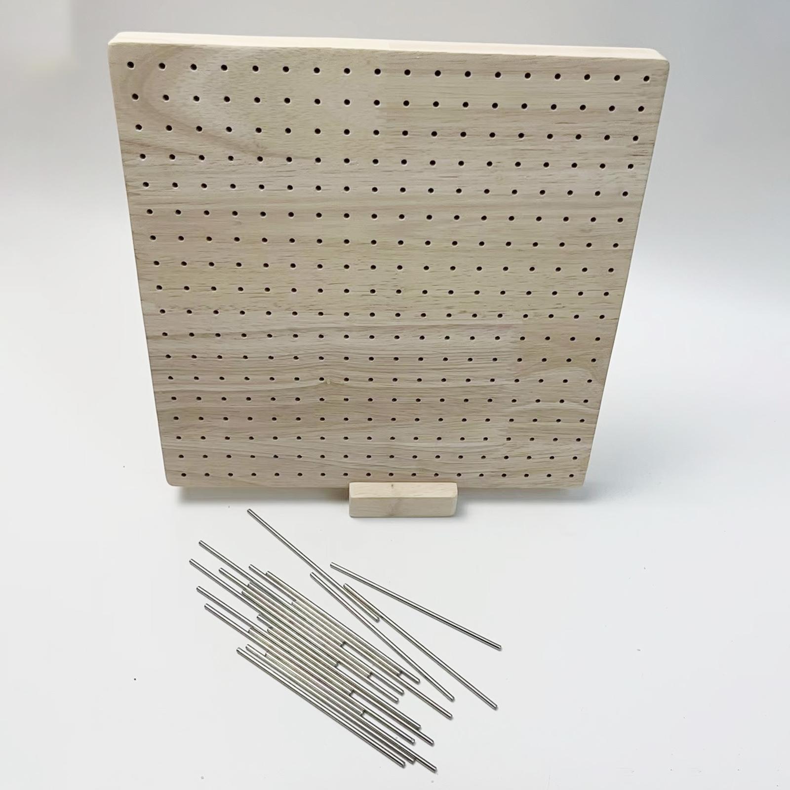 Crochet Blocking Board with 20 Pin Wood for Knitting Crochet Craft Weave DIY