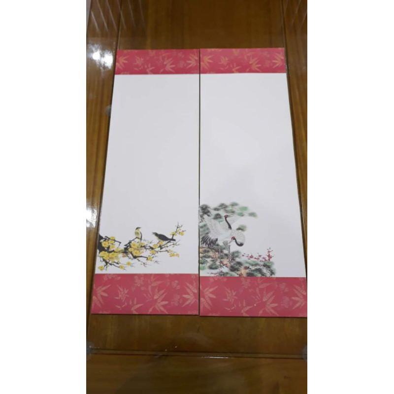Combo 10 tờ giấy viết thư pháp 27x80cm bao gồm cả nẹp treo