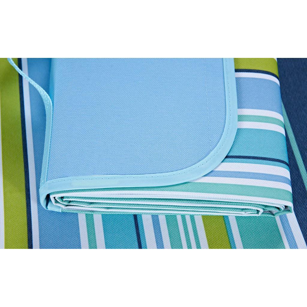 Waterproof Picnic Blanket Travel Outdoor Beach Camping Rug Blue Stripe