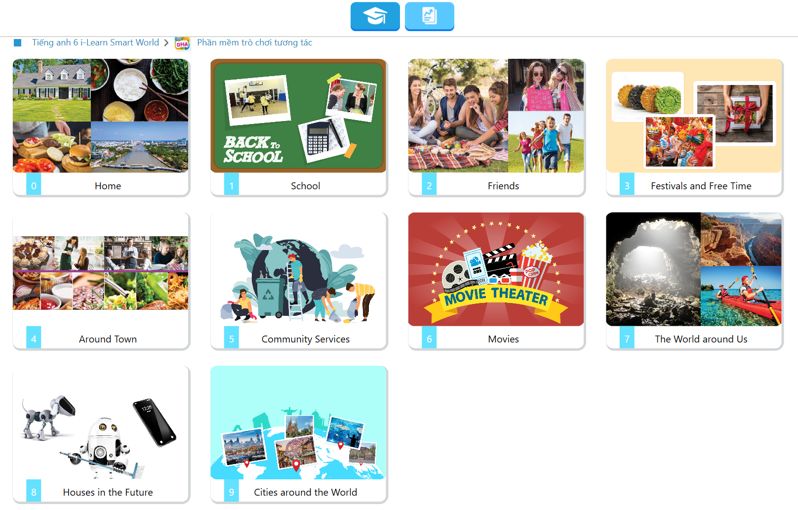 Hình ảnh [APP] Tiếng Anh 6 i-Learn Smart World - Ứng dụng phần mềm trò chơi tương tác