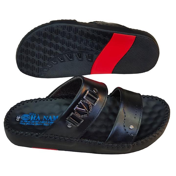 Dép Nam Quai Ngang HÀ NAM Da Bò Thật Cao Cấp DNA2082C