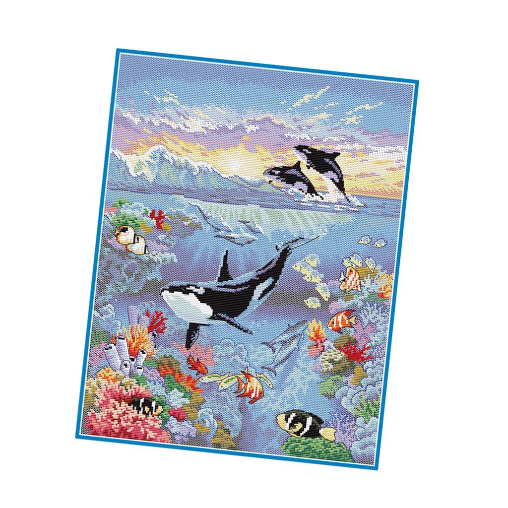Stamped Cross Stitch Kits For Kids Embroidery 11 Counted