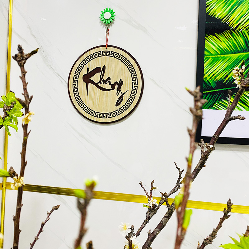 Chữ Khang Thư Pháp - Bảng Gỗ Decor - Trang Trí Nhà Cửa - Tết