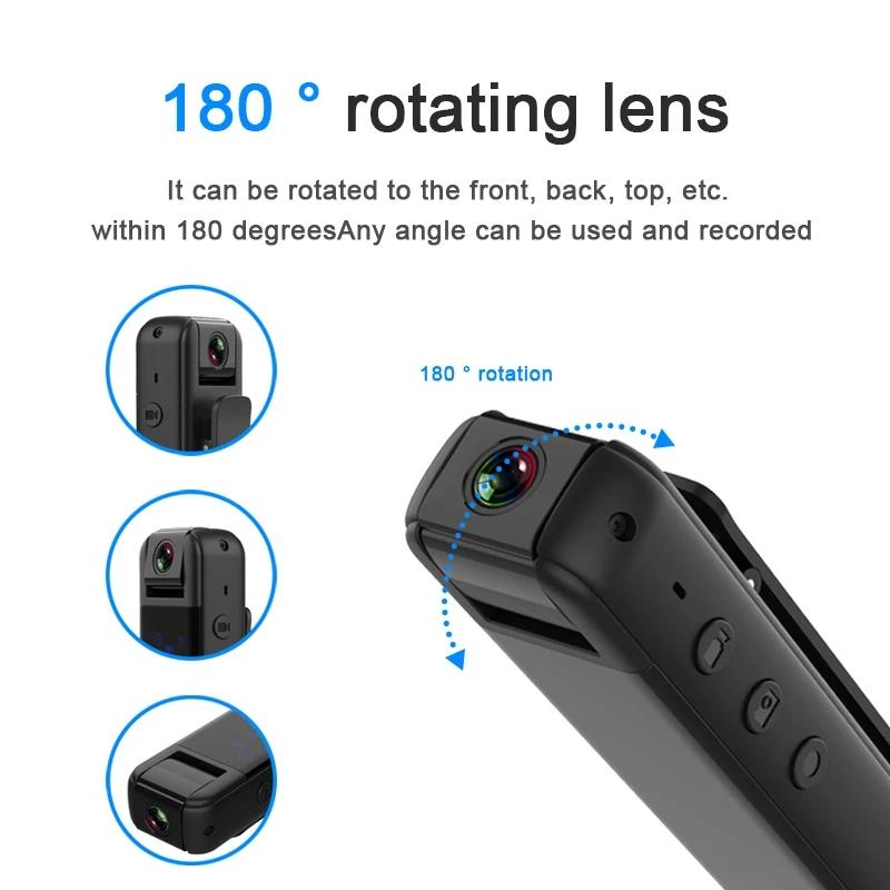 WiFi Hotspot HD 1080p Mini Body Camera Home DV Video từ tính Video Ghi âm cảm biến chuyển động Pocket