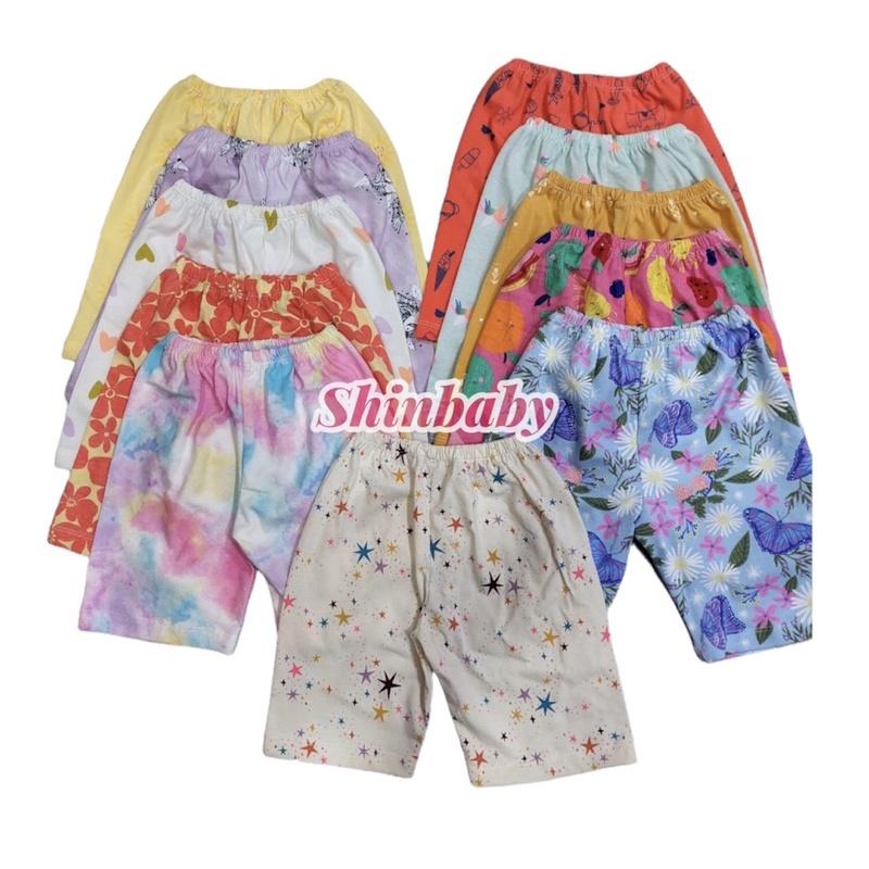 Set 10 quần lửng bé gái họa tiết xinh xắn chất vải cotton xuất xịn co giãn mềm mát
