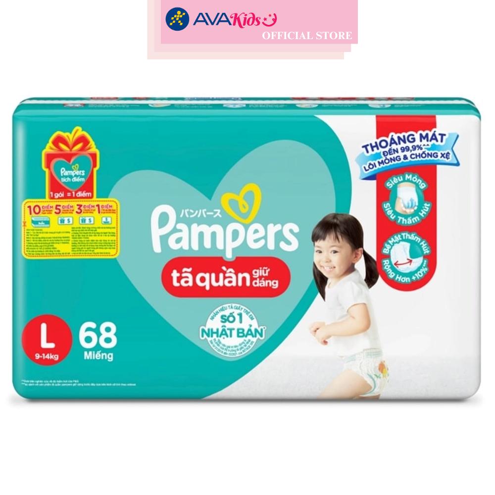 Tã quần Pampers Super Jumbo size L 68 miếng (9 - 14 kg)