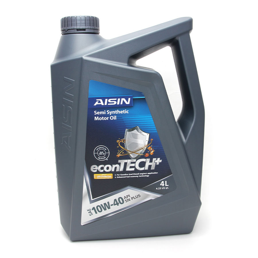 Dầu Nhớt Bán Tổng Hợp AISIN Econtech+ SP 10W40 4 Lít ESSNP1044P - Nhập Khẩu Chính Hãng