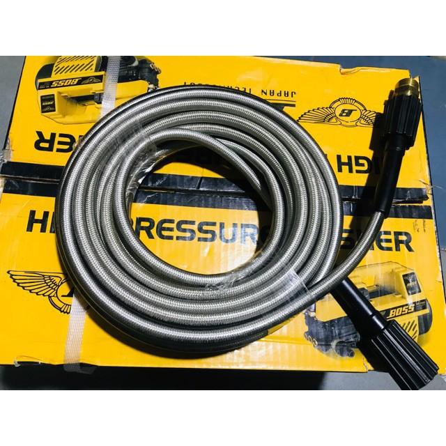 Dây rửa xe áp lực 8M ren 21,22mm-Dành cho máy rửa xe áp lực cao AND Đầu nối