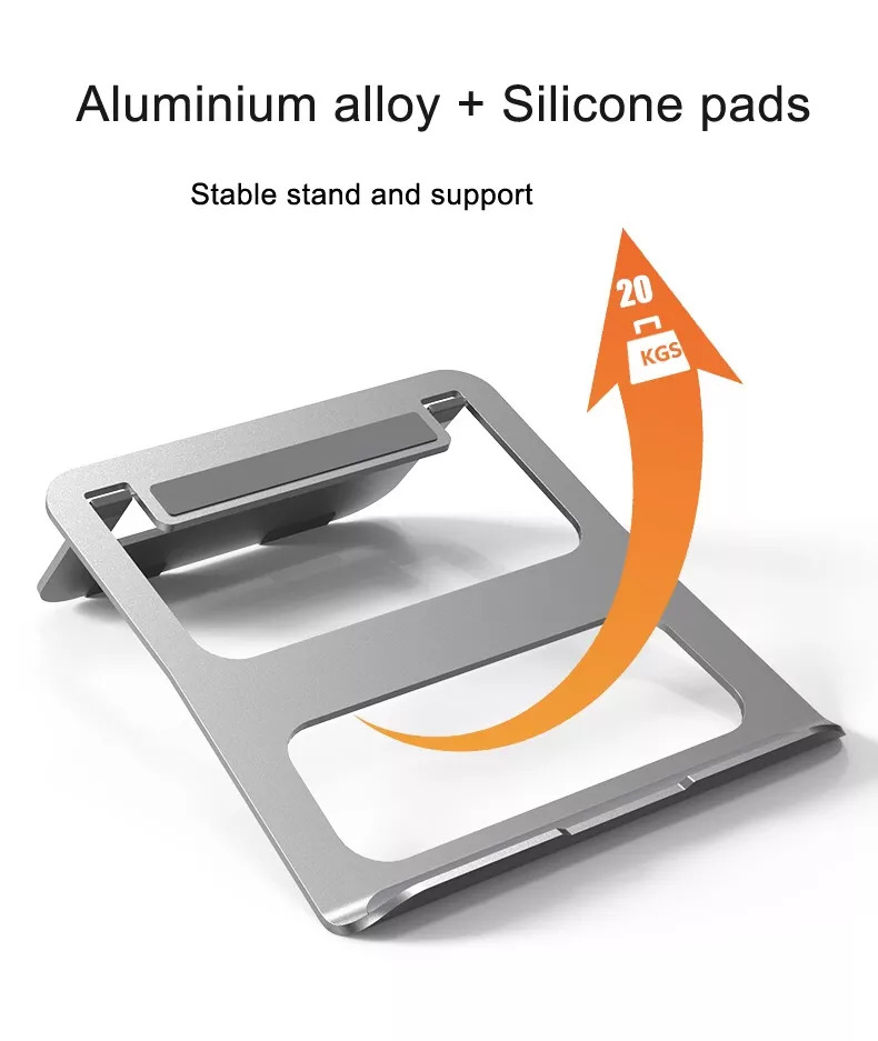 Giá đỡ / Đế đỡ tản nhiệt để bàn dành cho Laptop, Macbook, Máy Tính Xách Tay Chất Liệu Hợp Kim Nhôm gấp gọn tiện dụng - Giao màu ngẫu nhiên - Hàng chính hãng