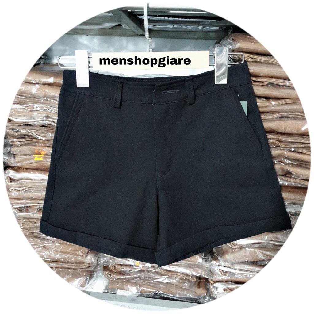 QUẦN SHORT NỮ LƯNG CAO VẢI KAKI CO GIÃN