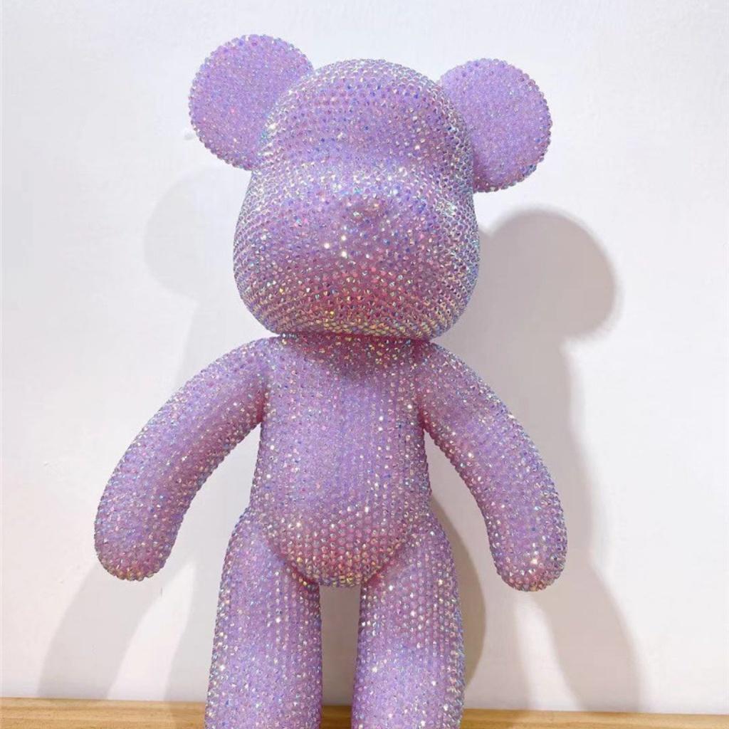 Gấu đính đá, Gấu đính đá handmade Bearbrick size 23cm cao cấp cho mọi lứa tuổi