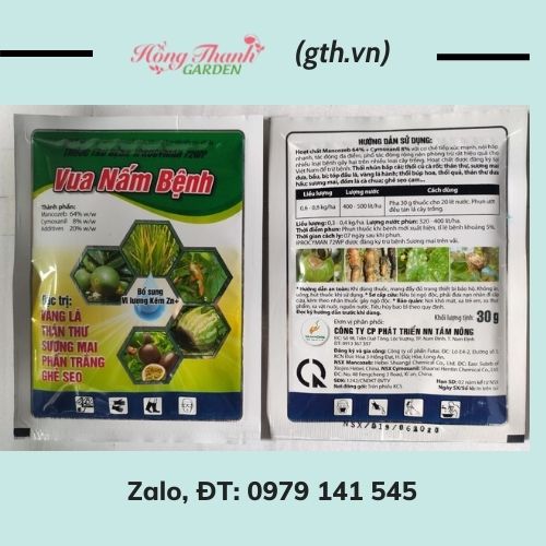 Vua Trị Nấm, Thuốc Đặc Trị Nấm Dùng Cho Hoa Hồng, Cây Cảnh, Cây Rau Màu (Vàng Lá, Thán Thư, Sương Mai, Phấn Trắng, Ghẻ Sẹo...)