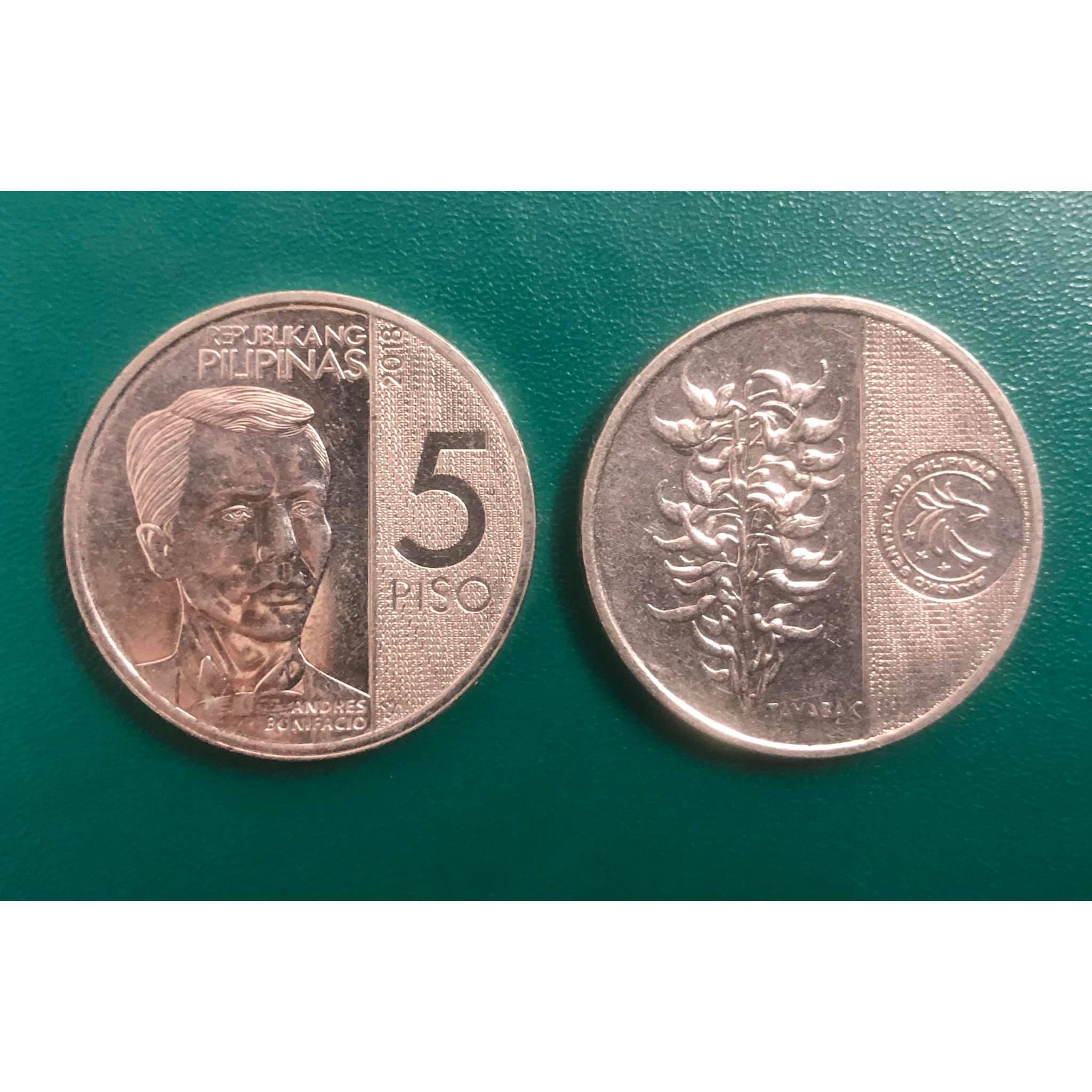 Đồng xu Philippines 5 pesos phiên bản mới