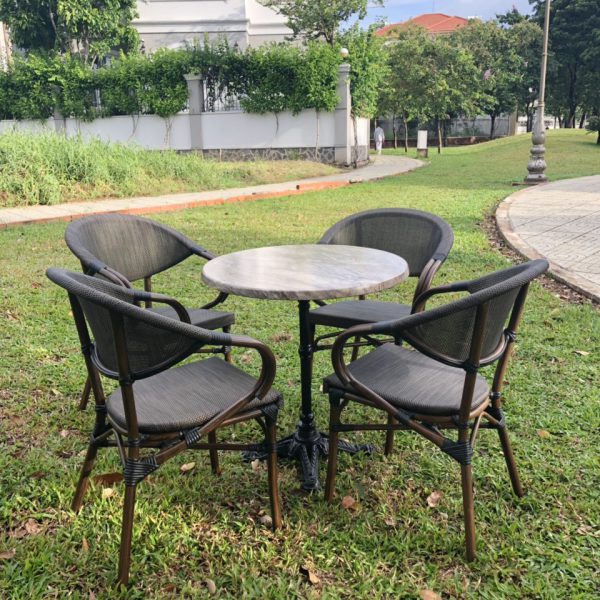 Bàn Cafe Ngoài Trời Phủ Resin BC-TD