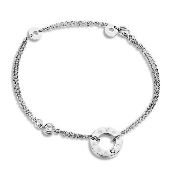 Lắc chân titan mặt tròn siêu xinh WLC554T