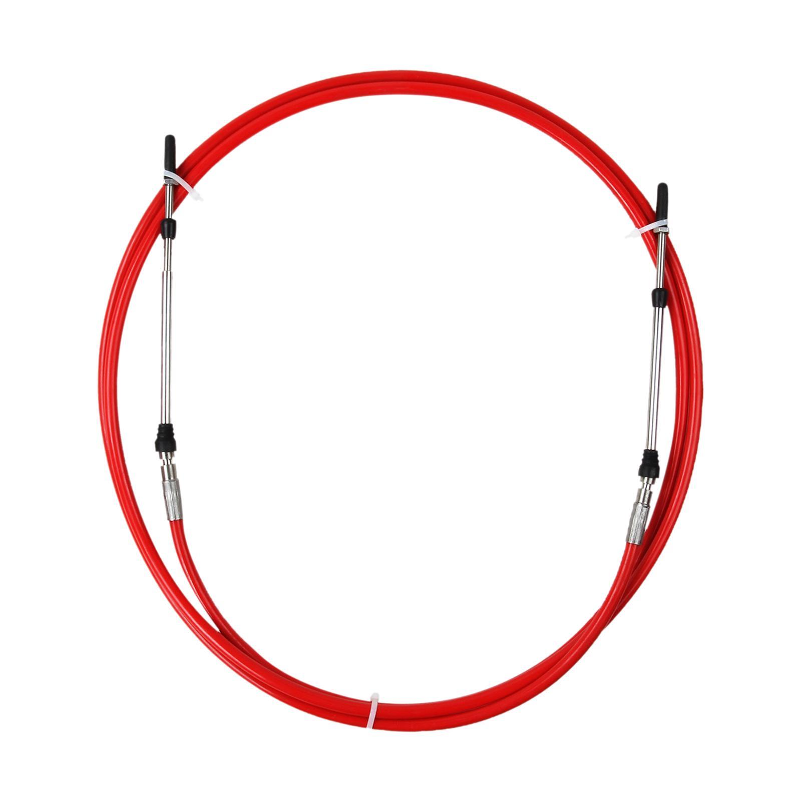 2Pcs Universal Throttle Cable for Yamaha Outboard Boat Control Lever - 11Ft