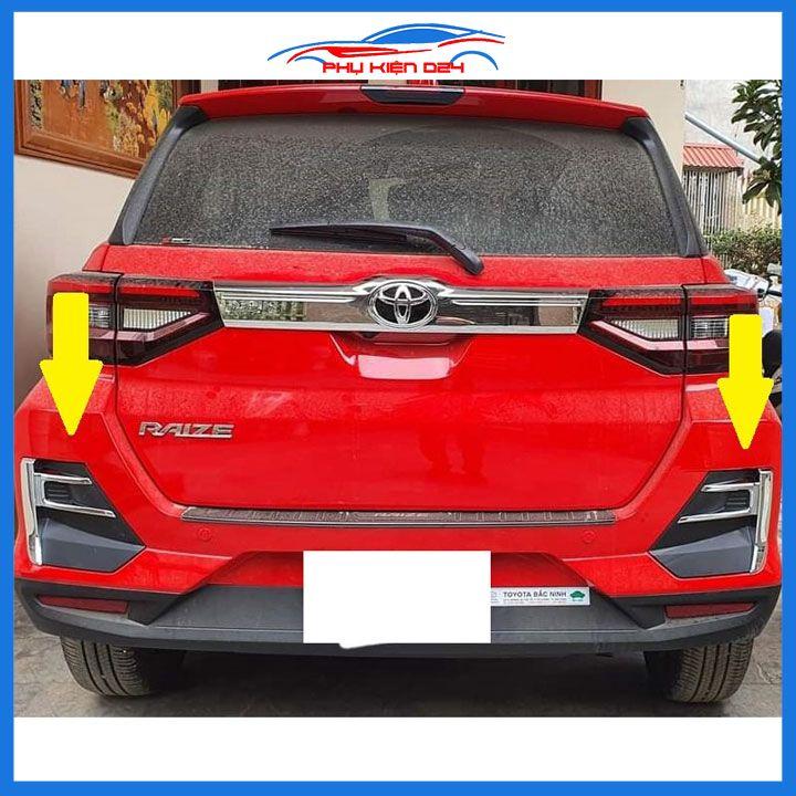 Ốp viền đèn gầm trước sau xe Raize 2021-2022-2023 mạ Crom chống trầy trang trí làm đẹp xe