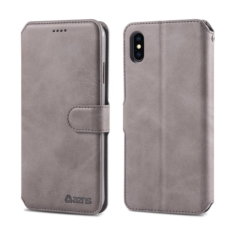 Bao Da Nắp Gập Phong Cách Retro Có Ngăn Đựng Thẻ Cho Iphone 11 12 Pro Mini Xr Xs Max