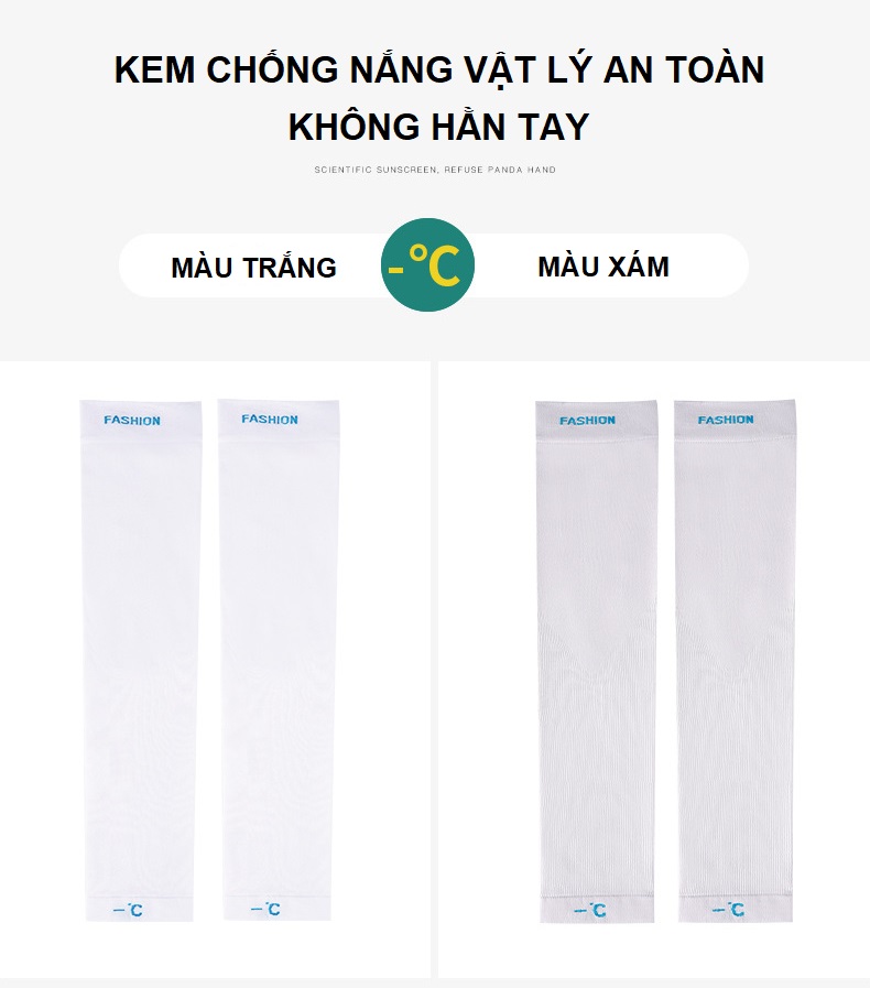 Găng tay chống nắng xỏ ngón Anasi AMX72 - Vải dệt DÀY, không đường may - Chống tia UV
