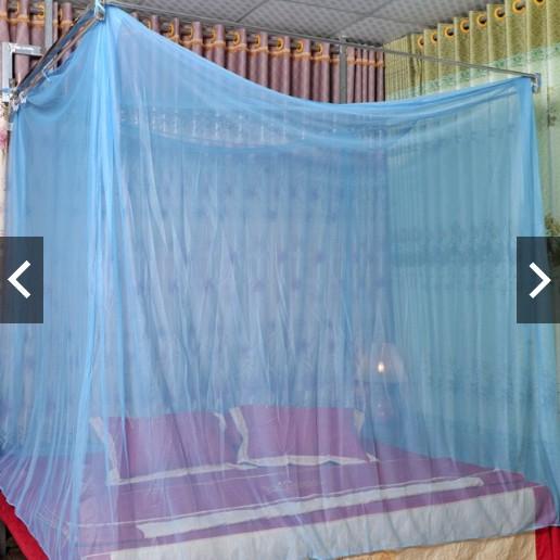 Mùng Tuyn, Màn Tuyn Xanh Biển Không Cửa Lưới Dày Cao 2M, Đủ Kích Thước