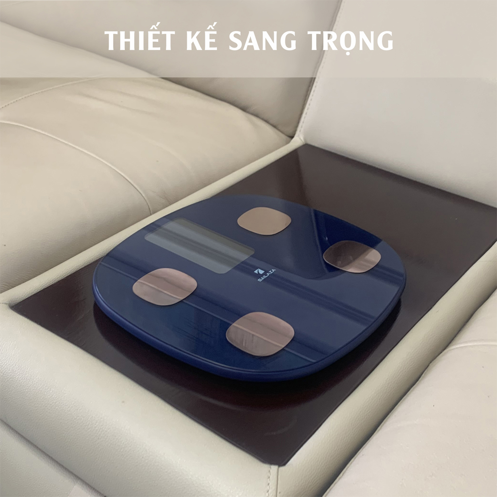 Cân Điện Tử Thông Minh Cao Cấp Kiểm Tra Toàn Diện 15 Chỉ Số Cơ Thể Màn Hình Màu LCD Cao Cấp Tích Hợp App Kết Nối Bluetooth Sailaza SA-1211 - Hàng Chính Hãng