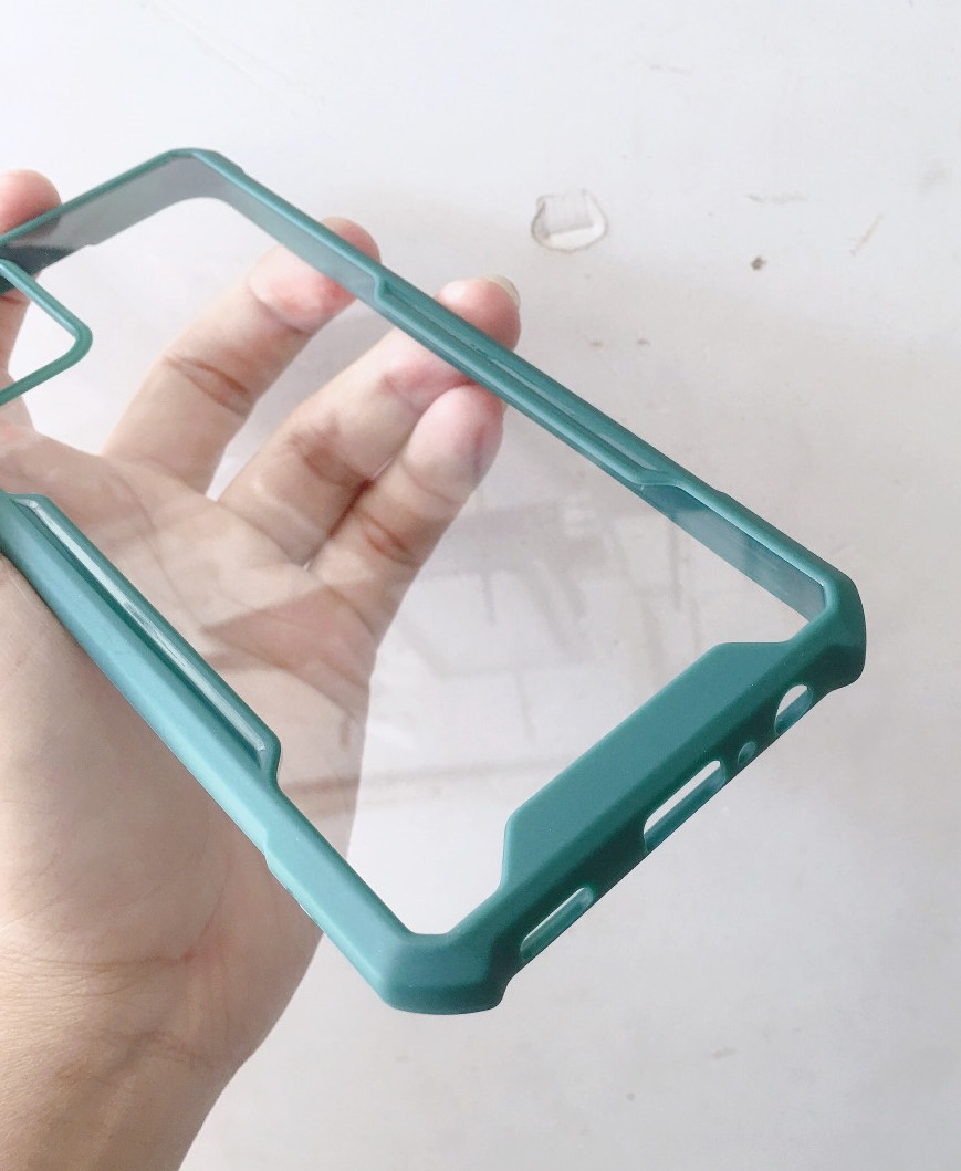 Ốp lưng viền màu lưng trong chống sốc, chống ố vàng dành cho Samsung A12, Samsung A02s