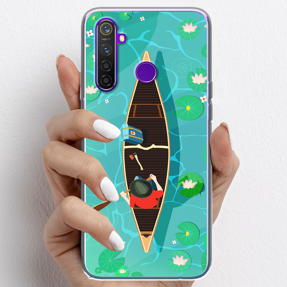 Ốp lưng cho Realme 5, Realme 5s, Realme 5i nhựa TPU mẫu Chèo thuyền