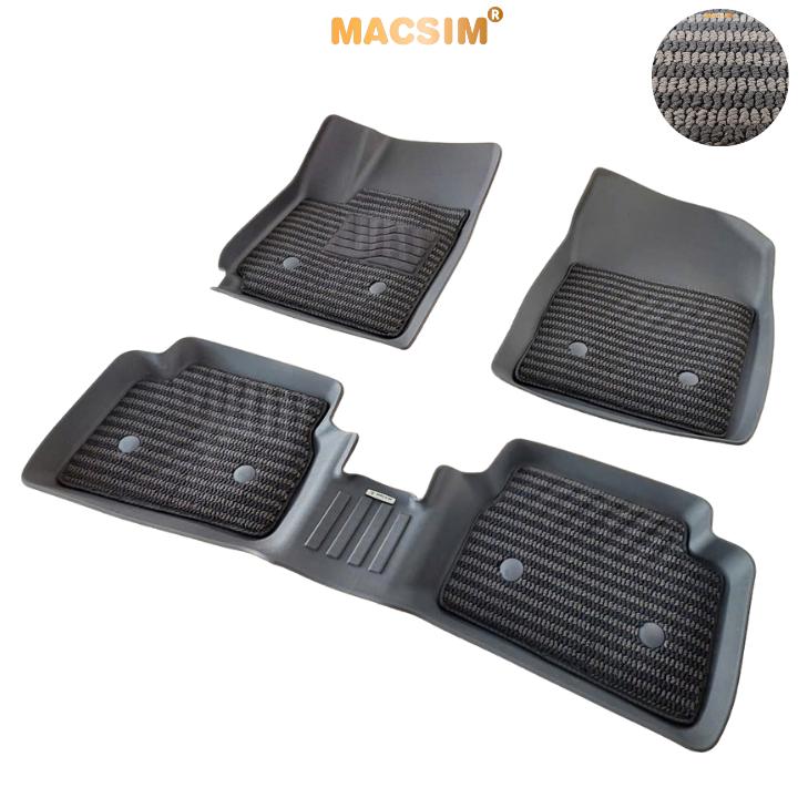 Thảm Lót Sàn 2 Lớp TPE Macsim Hyundai I10 2015-2021 Chuẩn Form, Bền, Không Mùi (sd3 xám đen ct)