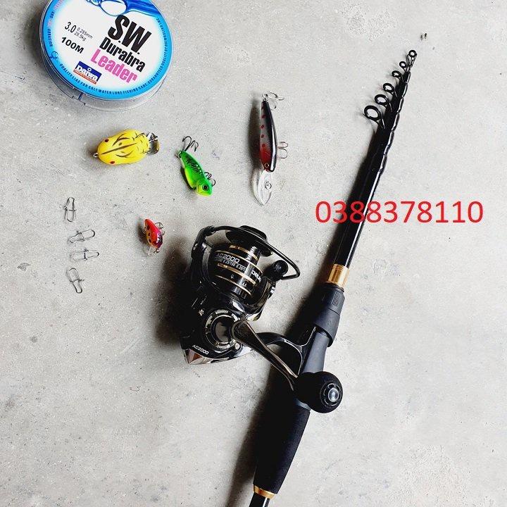 Sale to Bộ Cần Lure Rút, Bộ Lure Cần Rút Fit Carbon Thu Gọn 40 -50cm - xả hàng tồn