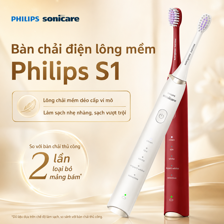 Bàn chải đánh răng điện Philips Sonicare Gentle Multi-effec Serial 3900 HX2491/01 - Hàng Chính Hãng