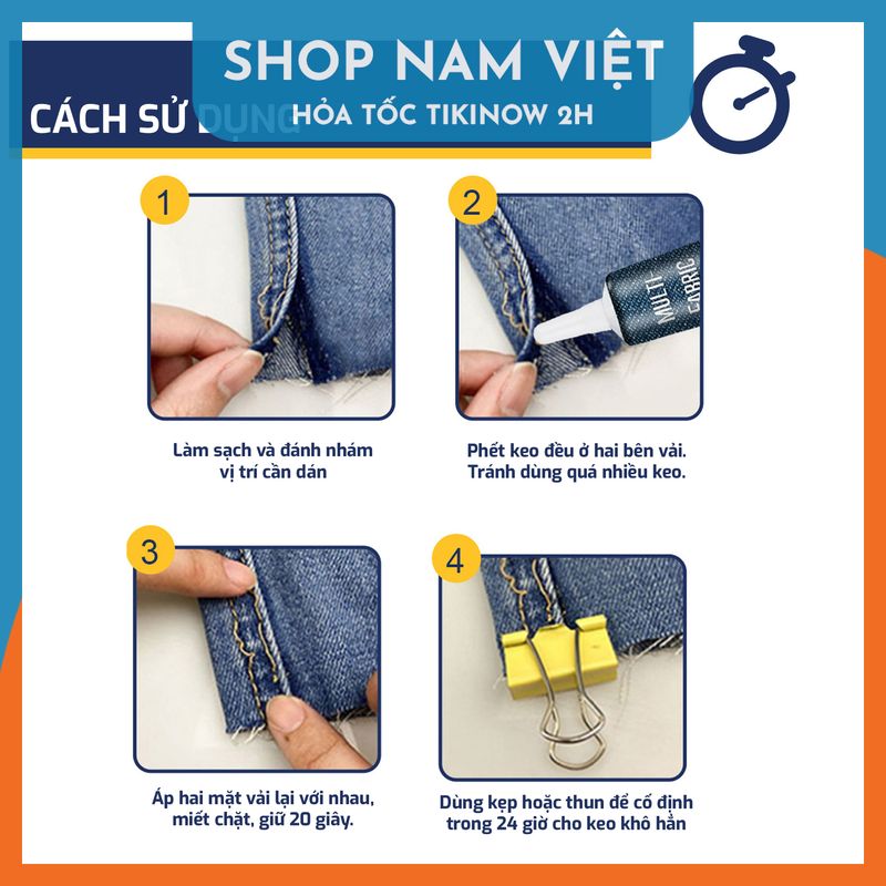 Keo Dán Vải Chuyên Dụng, Dán Vải Jean, Vải Linen, Cotton