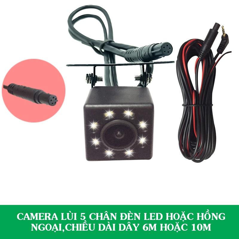 Camera Lùi 5 Chân Jack 2.5mm Kết Nối Với Camera Hành Trình Gương