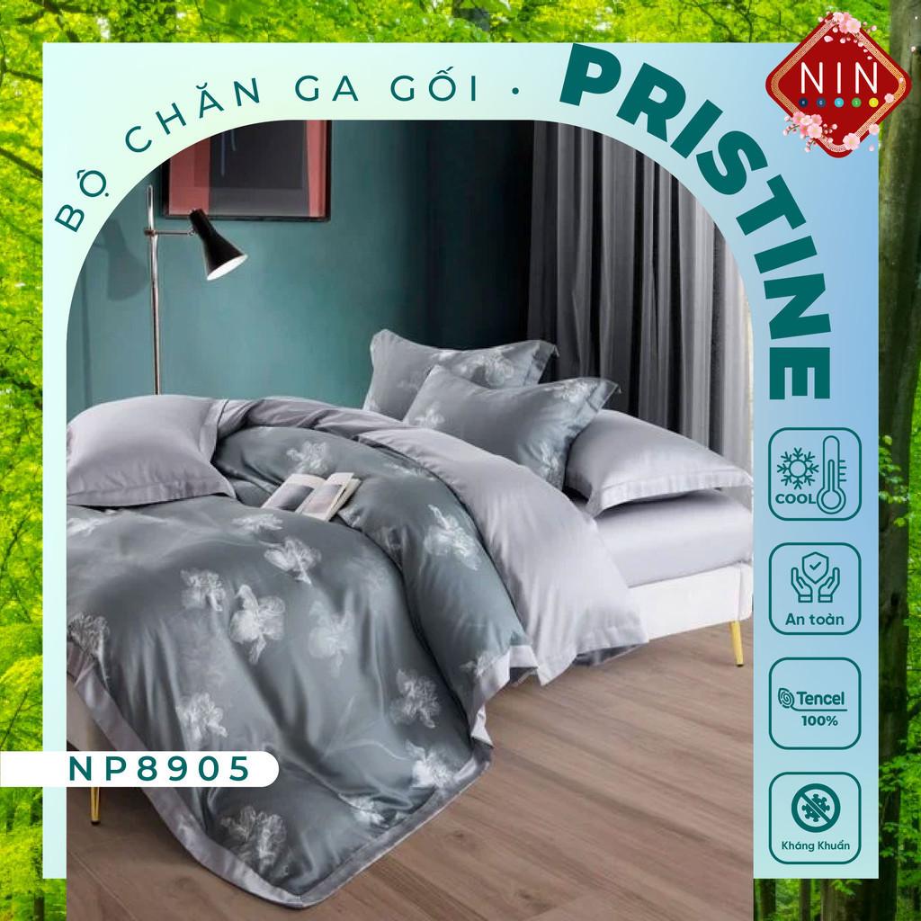 [LỤA TENCEL SIÊU MÁT LẠNH] Bộ 6 món chăn ga gối Tencel Pristine NP8905 KÈM MỀN nhiều size 100% tencel 80s chính hãng 1m6x2m, 1m8x2m, 2mx2m2