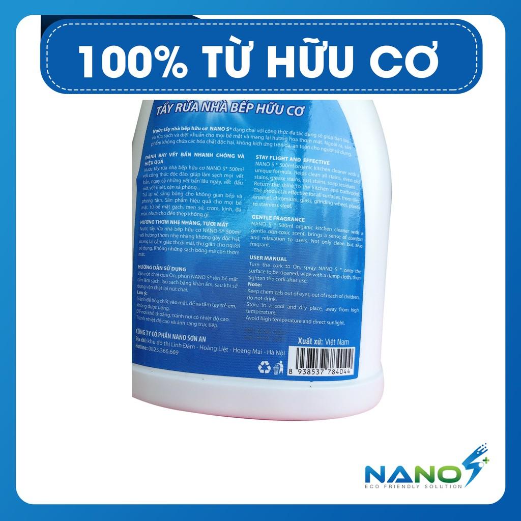 Nước tẩy rửa bếp NanoS* - 100% từ hữu cơ, diệt khuẩn 500ml