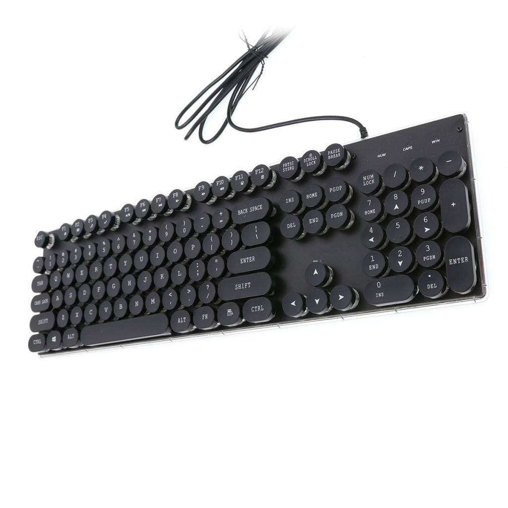 3 Color Wired Backlit English Gaming Keyboard Punk