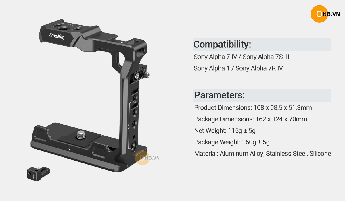 SmallRig Half Cage So-ny Alpha a74 a7s3 a7r4 3639