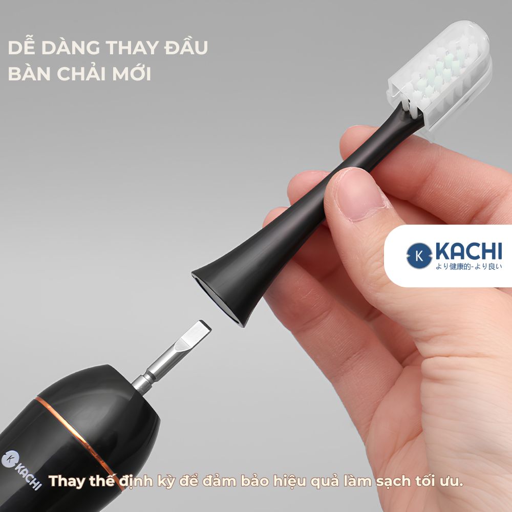 Bàn chải điện Kachi MK455 rung sóng âm dòng cao cấp - hàng chính hãng