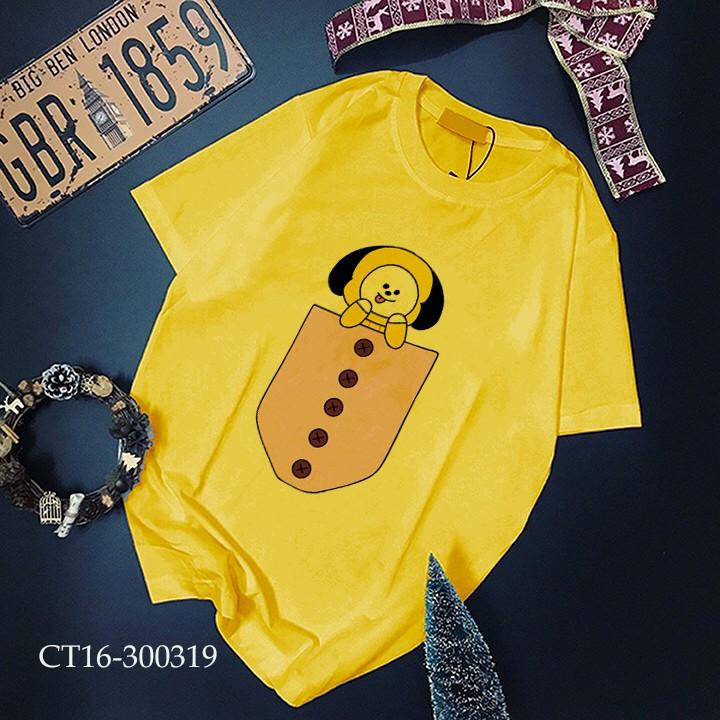 ÁO THUN BT21 CHIMMY TRONG TÚI DỄ THƯƠNG BTS ARMY