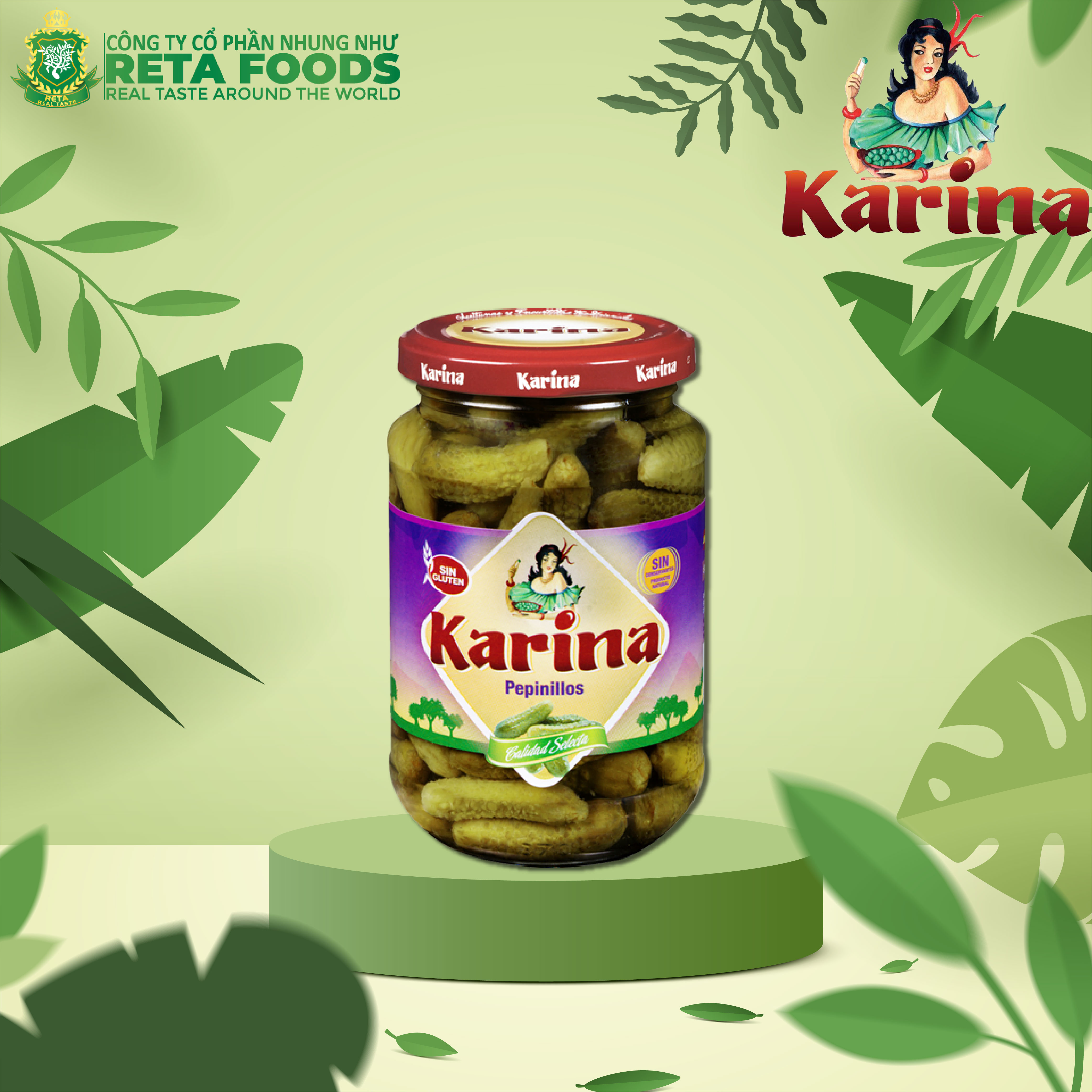 Dưa bao tử ngâm hiệu Karina 360g