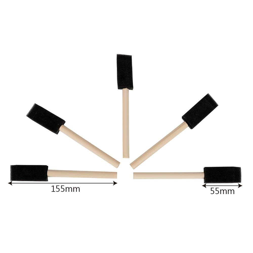 Set 5 bàn chải vệ sinh xe hơi cán gỗ mềm