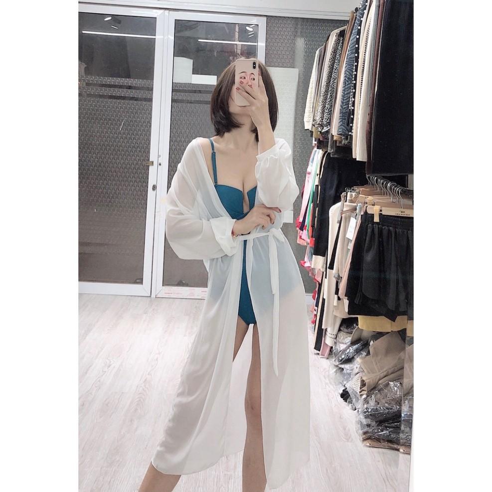 Áo choàng kimono tay bồng dài tay mặc ngoài bikini đi biển siêu đẹp dáng dài( Đảm bảo 100% như hình)