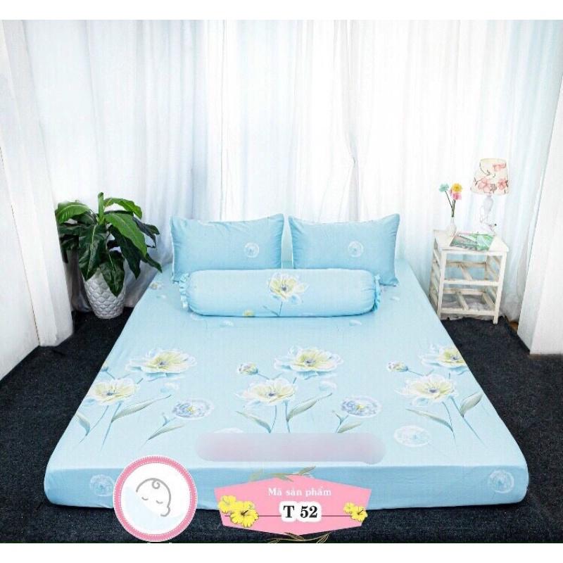 New!! DRAP TENCEL CHẤT XỊN 4 món - nệm 3-25cm Vỏ Ôm Dây Khoá