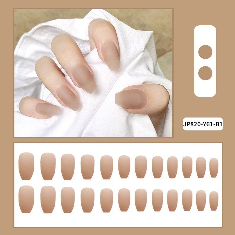 Set 24 nail giả, móng giả màu sắc đơn giản kiểu dáng độc đáo kèm keo dán MG12