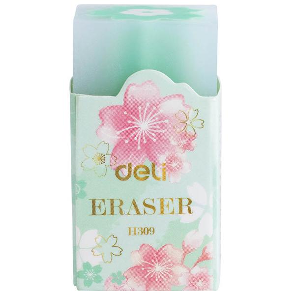 Gôm Thạch Hình Hoa Sakura - Deli EH309 - Xanh Lá