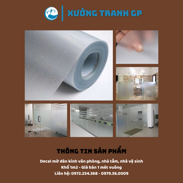 Decal Dán Kính Mờ Gia Phạm Khổ 60x120cm