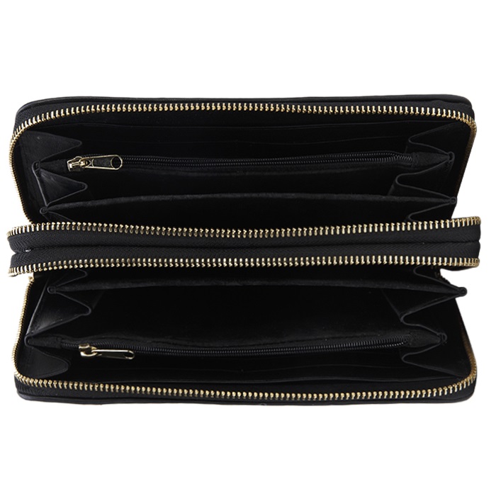 HT3738-39-40-41 - Bóp nữ da cá sấu Huy Hoàng nhiều ngăn gai cầm tay màu đen, nâu đỏ, vàng bò, nâu đất