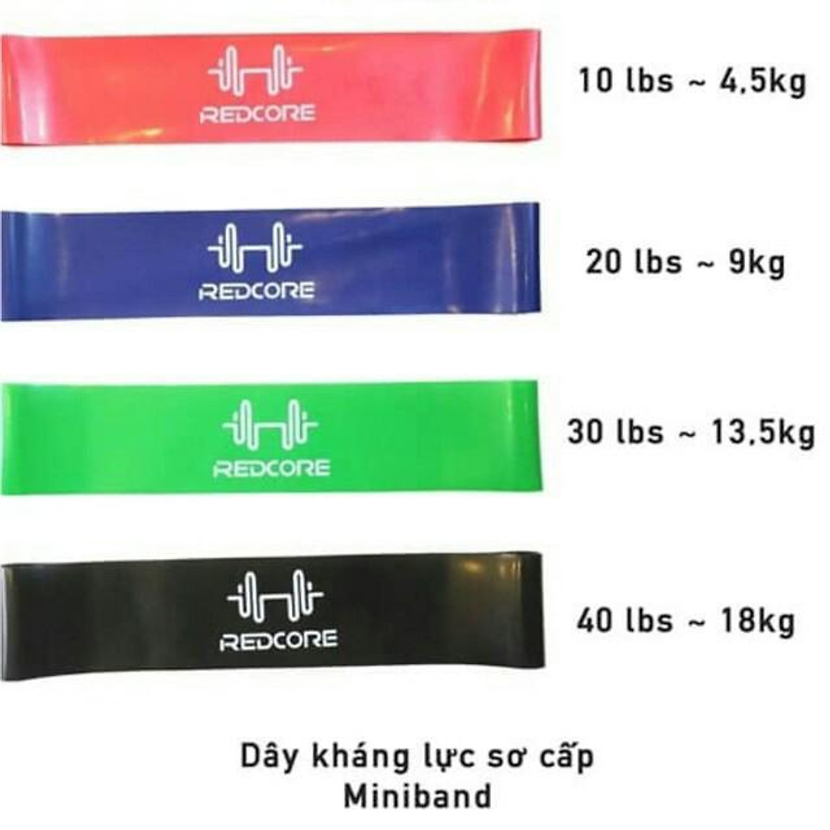 Bộ 4 Dây Kháng Lực Miniband SP091 Tập Mông,Chân Và Yoga Cho Nam, Nữ Đại Nam Sprort (Hàng Loại 1)