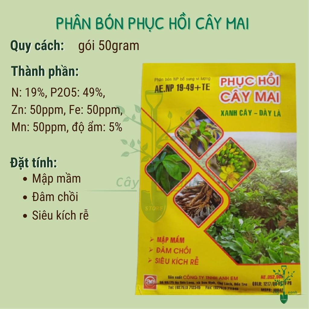 Phân Bón Phục Hồi Hoa Mai Phục Hồi Cây Mai 50gr Xanh Cây Dày Lá