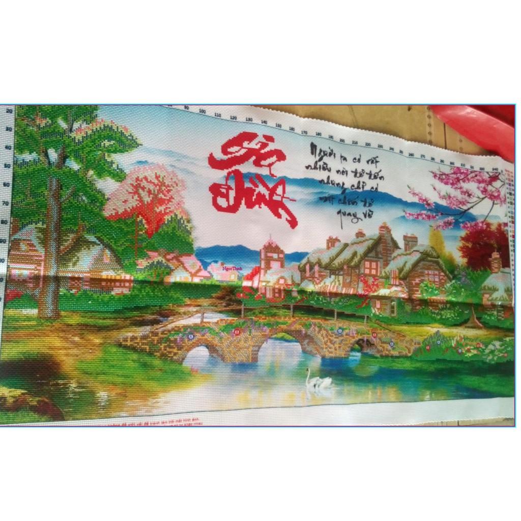 Tranh thêu chữ thập Gia đình YN2507-Kho Tranh Đồng Nai