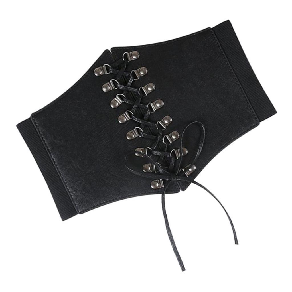 Fashion Leather Steampunk  Underbust Waist Belt Corset